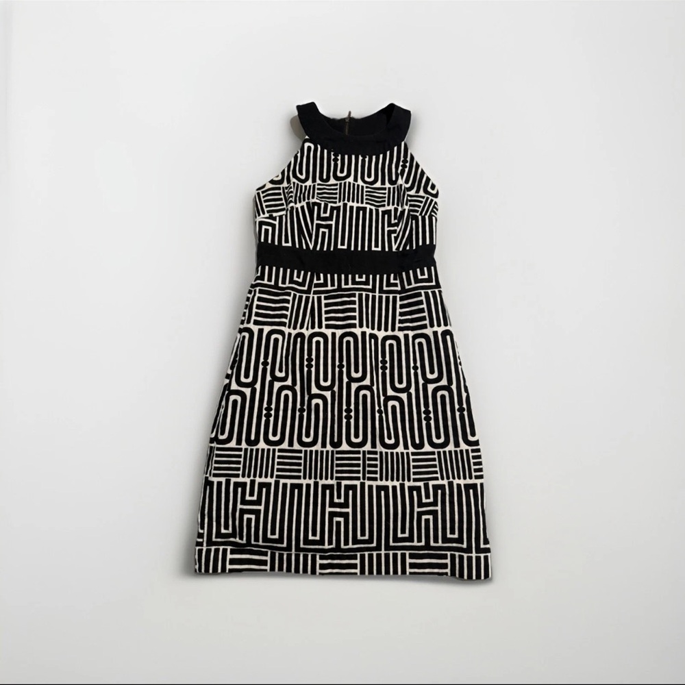laundry‎ by shelli segal black and white mini dress, women's size 2